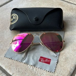Ray Bans - Purple Aviators Sunglasses